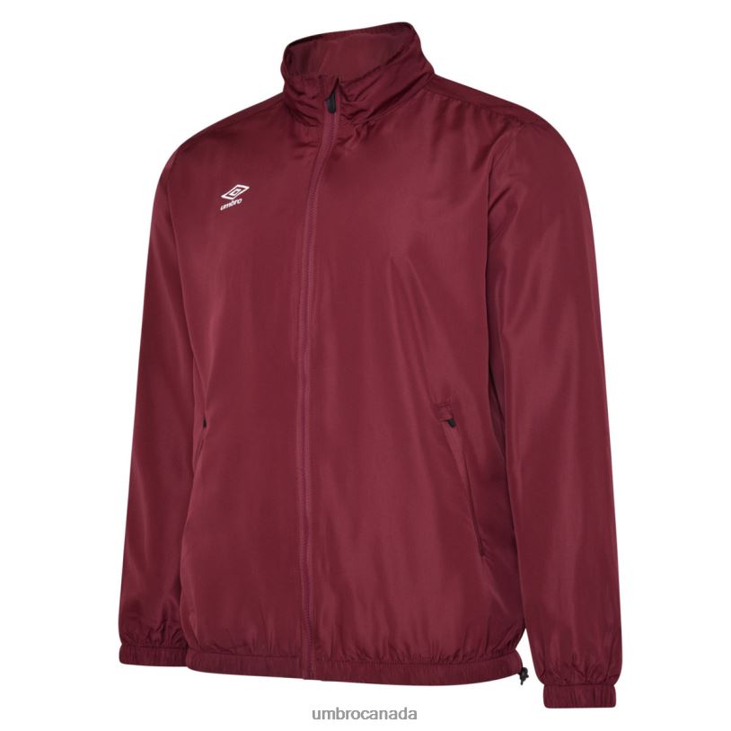 New Claret Clothing Club Essential Light Rain Jacket Junior Kids Umbro 262Z8684