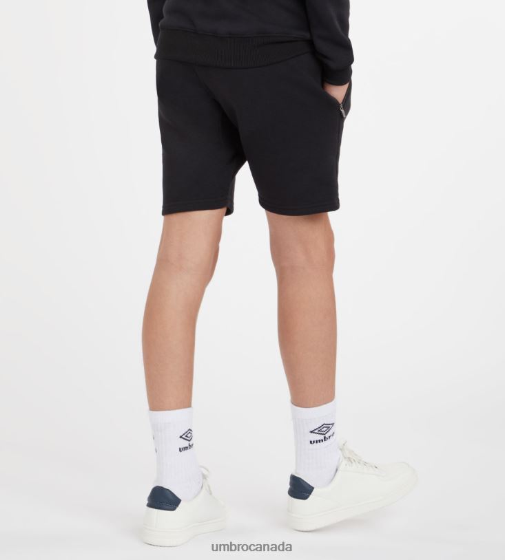 Black/White Clothing Club Leisure Jog Short Junior Kids Umbro 262Z8666