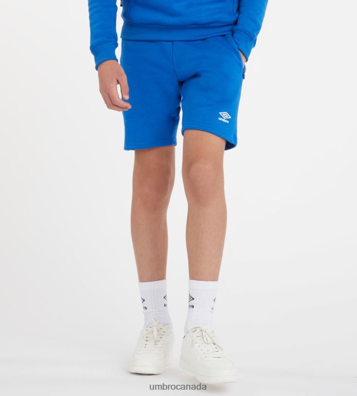 TW Royal/White Clothing Club Leisure Jog Short Junior Kids Umbro 262Z8669