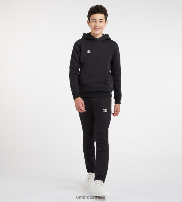 Black/White Clothing Club Leisure Hoody Junior Kids Umbro 262Z8608