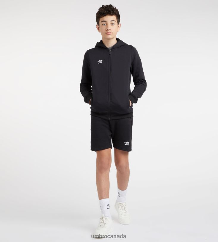 Black/White Clothing Club Leisure ZT Hoodie Junior Kids Umbro 262Z8615