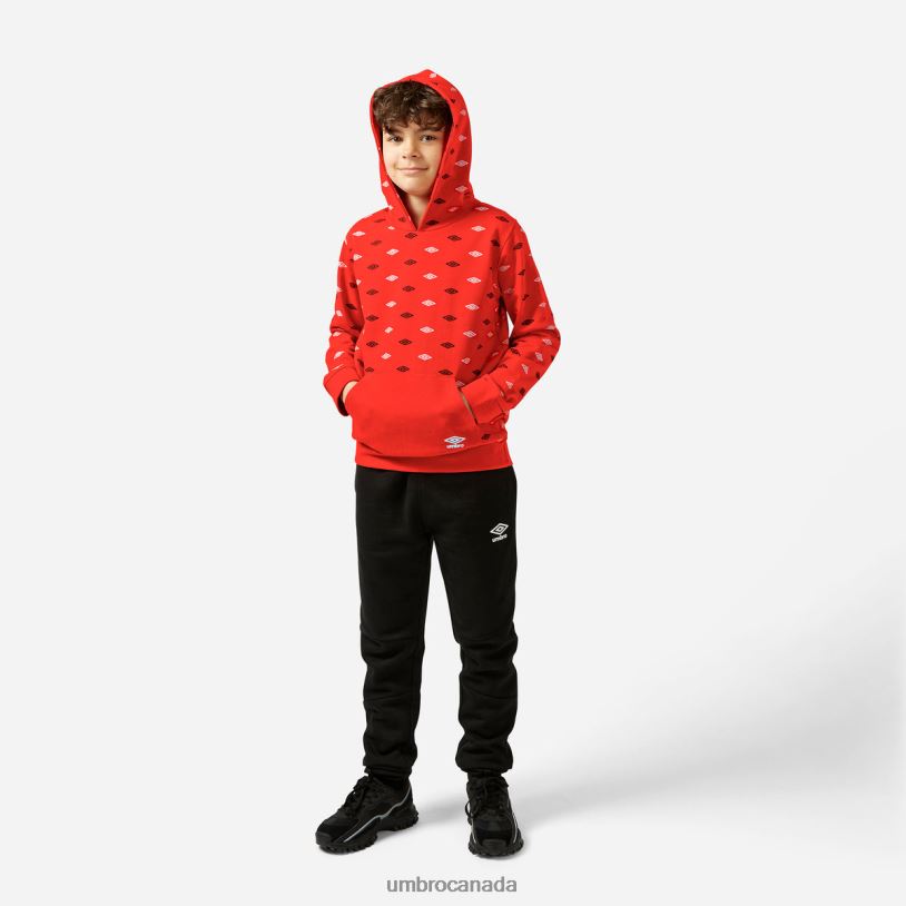 Cherry Tomato Clothing All Over Print Hoodie Kids Umbro 262Z8619