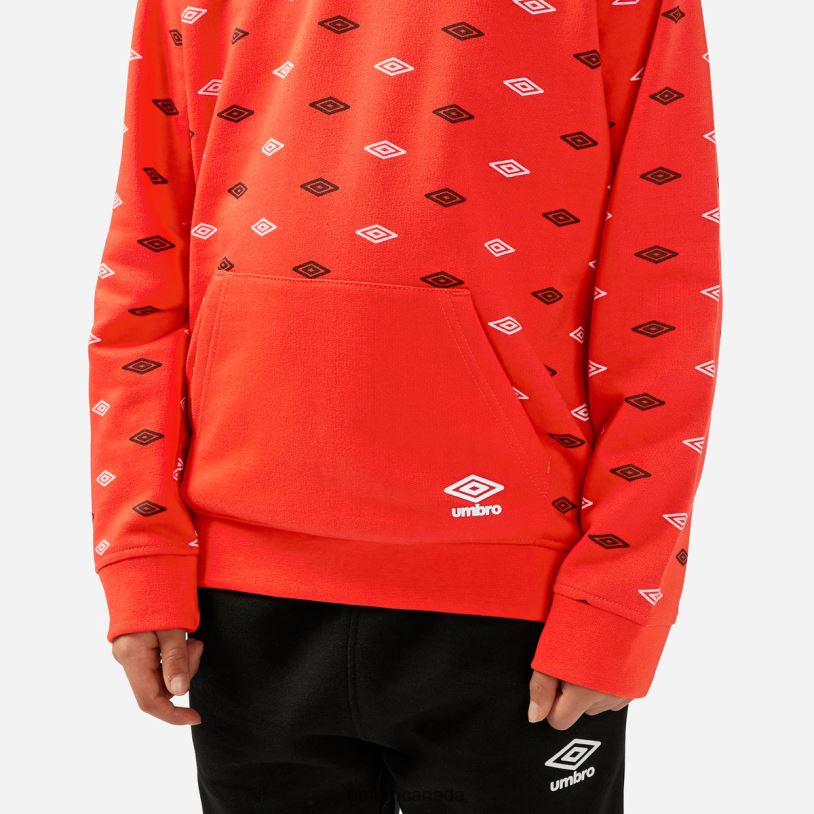 Cherry Tomato Clothing All Over Print Hoodie Kids Umbro 262Z8619