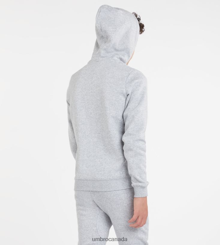 Grey Marl/White Clothing Club Leisure ZT Hoodie Junior Kids Umbro 262Z8614