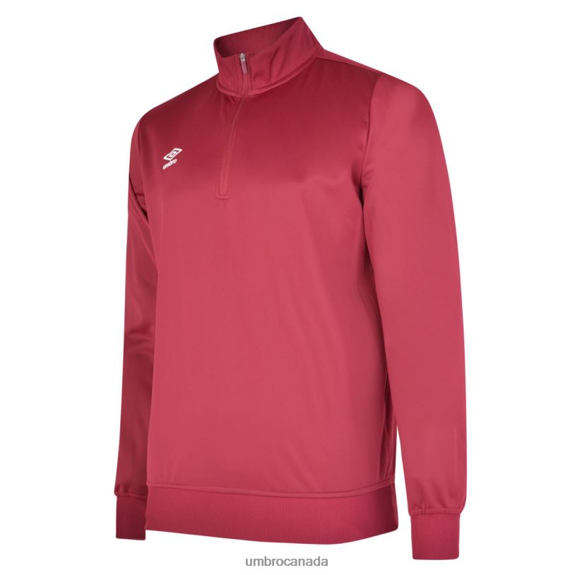 New Claret Clothing Club Essential Half Zip Sweat Junior Kids Umbro 262Z8624