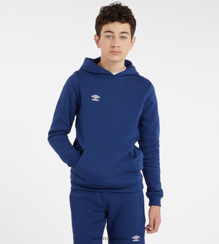 TW Navy/White Clothing Club Leisure Hoody Junior Kids Umbro 262Z8607