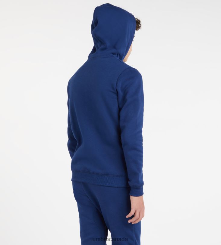 TW Navy/White Clothing Club Leisure ZT Hoodie Junior Kids Umbro 262Z8616