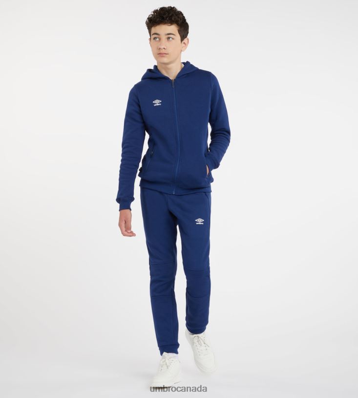 TW Navy/White Clothing Club Leisure ZT Hoodie Junior Kids Umbro 262Z8616