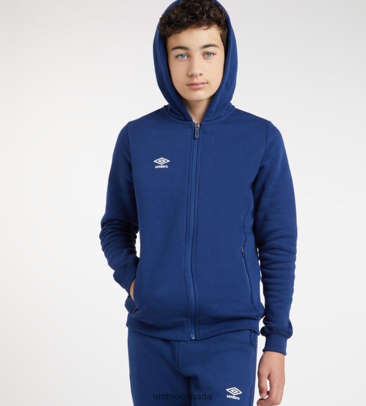 TW Navy/White Clothing Club Leisure ZT Hoodie Junior Kids Umbro 262Z8616