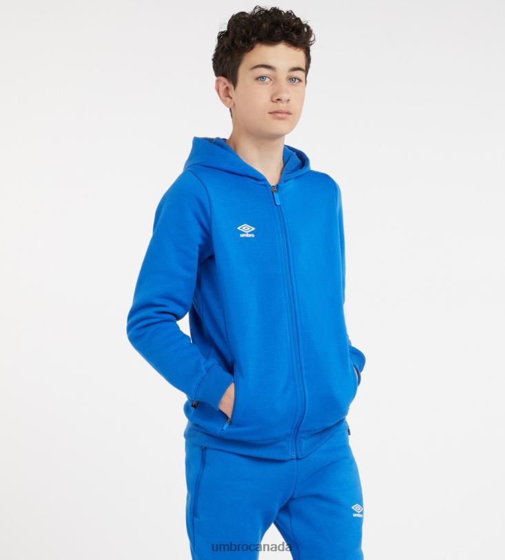 TW Royal/White Clothing Club Leisure ZT Hoodie Junior Kids Umbro 262Z8617