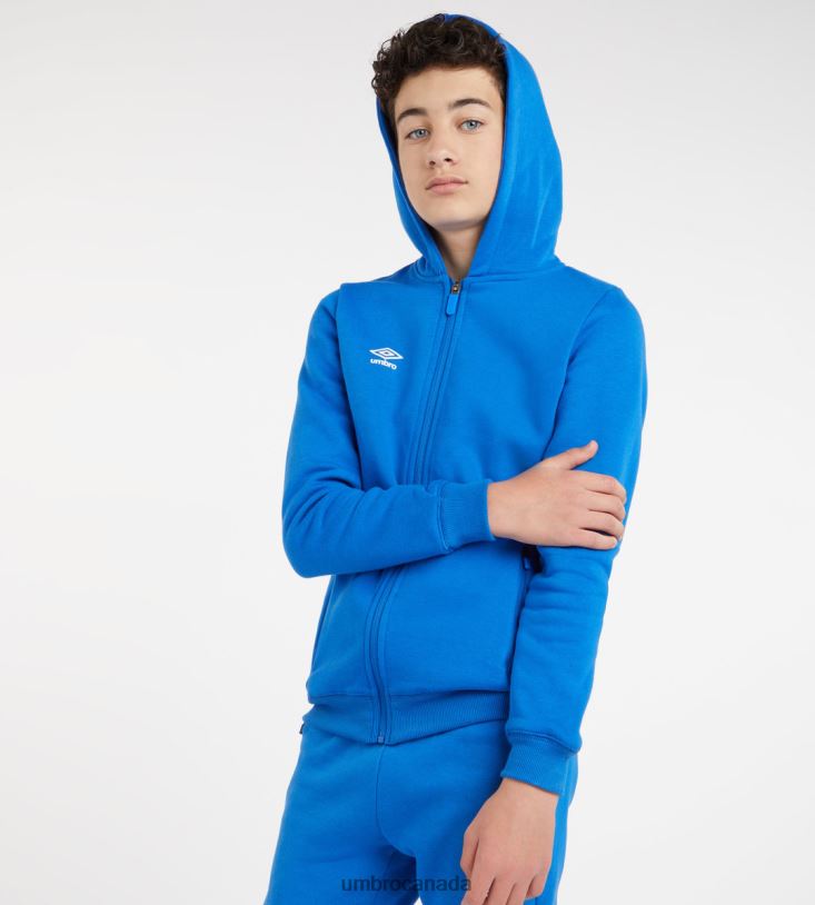 TW Royal/White Clothing Club Leisure ZT Hoodie Junior Kids Umbro 262Z8617