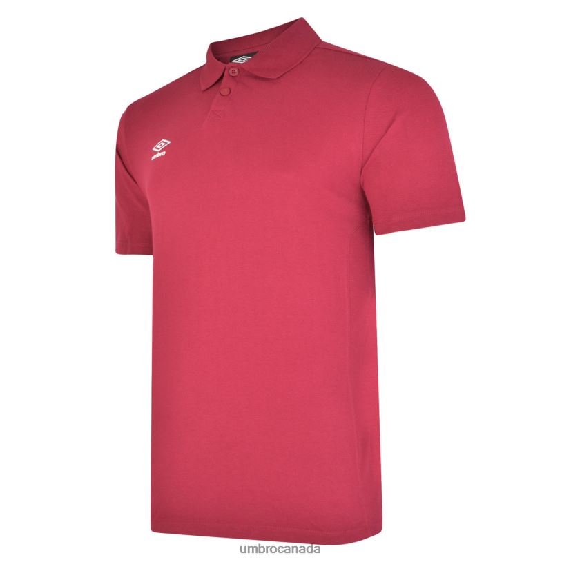 New Claret/White Clothing Essential Polo Junior Kids Umbro 262Z8598