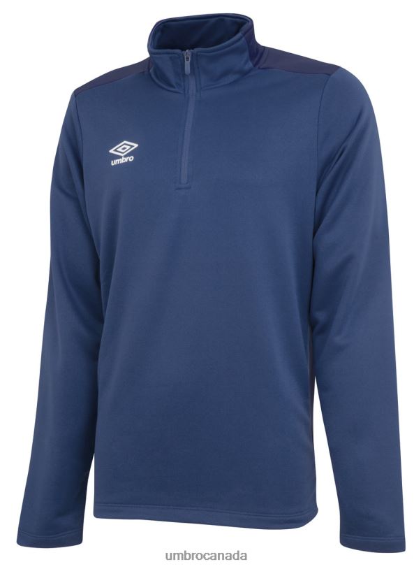TW Navy/Dk Navy Clothing Half Zip Top Junior Kids Umbro 262Z8604