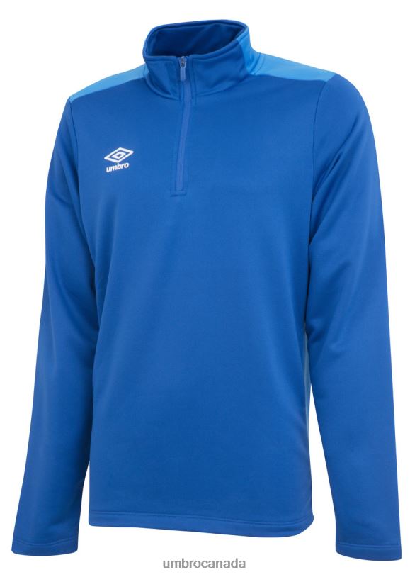 TW Royal/ French Blue Clothing Half Zip Top Junior Kids Umbro 262Z8605