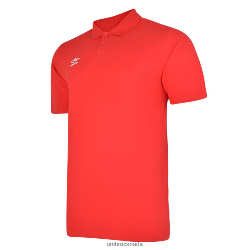 Vermillion/White Clothing Essential Polo Junior Kids Umbro 262Z8600