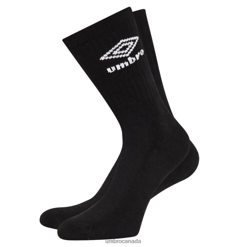 Black/White Clothing Sports Sock 3 Pack Men Umbro 262Z8252