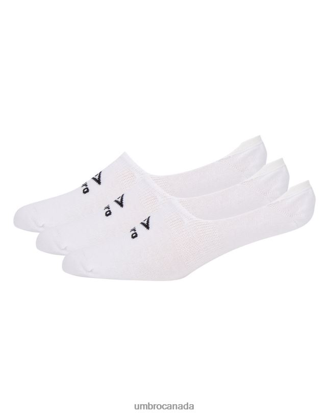 White/Black Clothing 3 Pack Invisible Socks Men Umbro 262Z8255