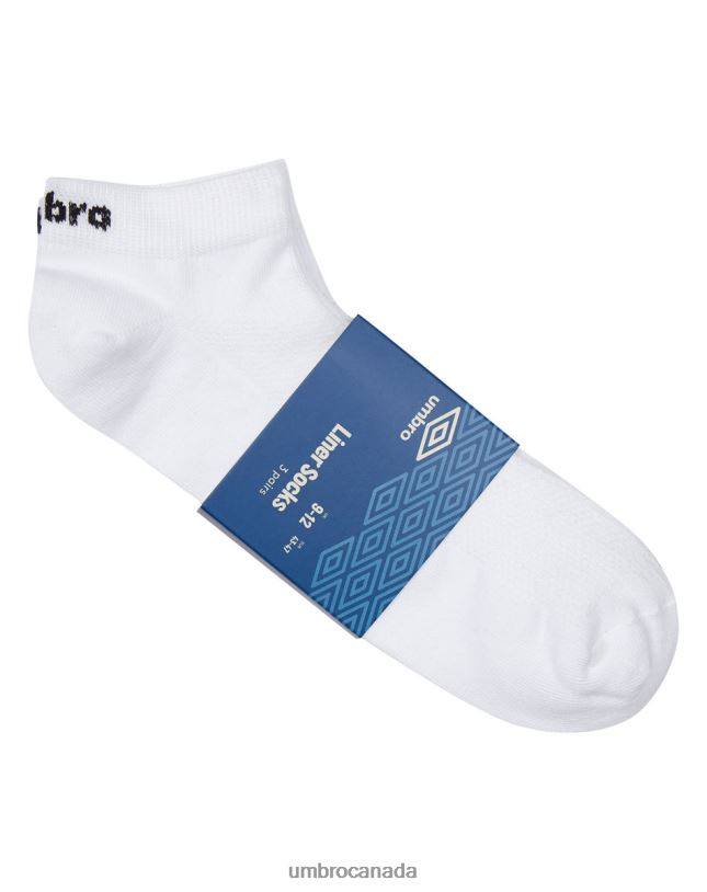 White/Black Clothing 3 Pack Trainer Socks Men Umbro 262Z8254