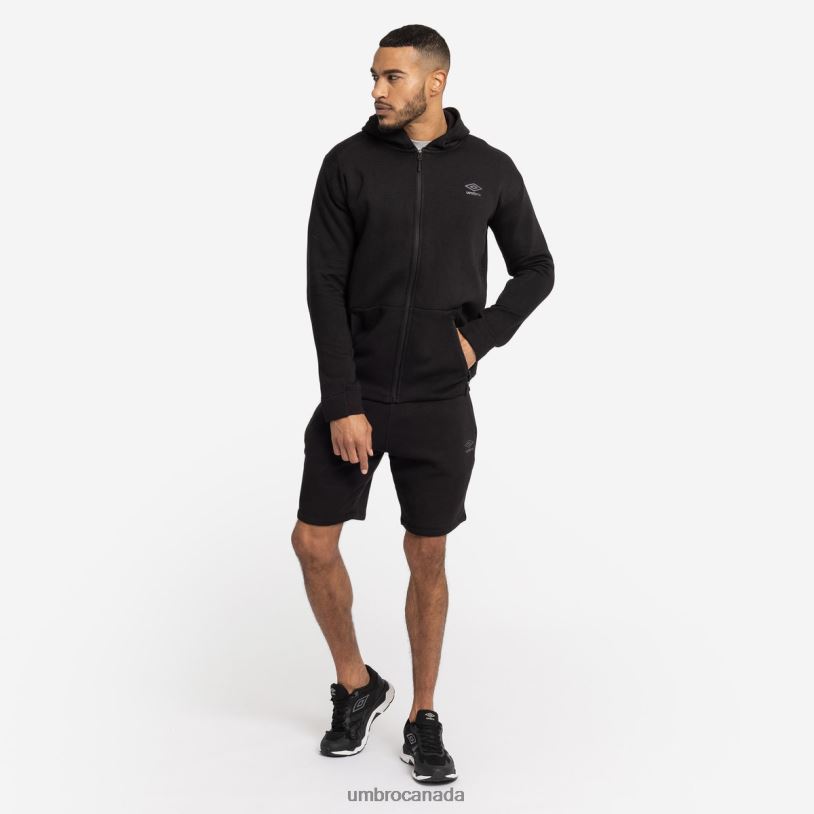 Black Clothing Pro Fleece Elite Hooded Jacket Men Umbro 262Z8244