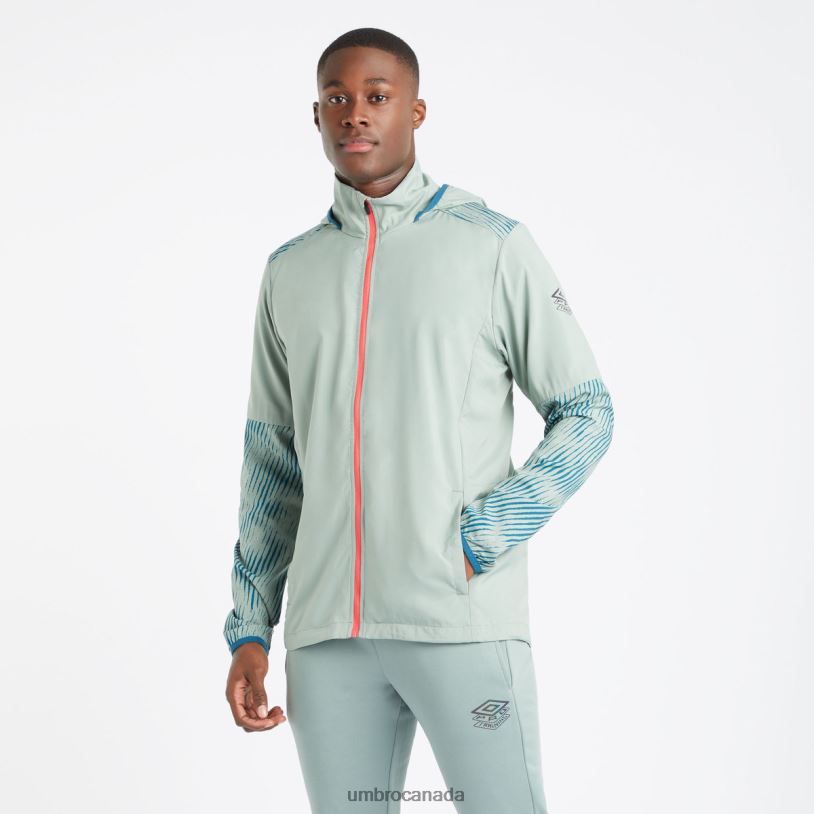 Chinois Green/Blue Coral/Geranium Clothing Pro Training Graphic Shower Jacket Men Umbro 262Z8233
