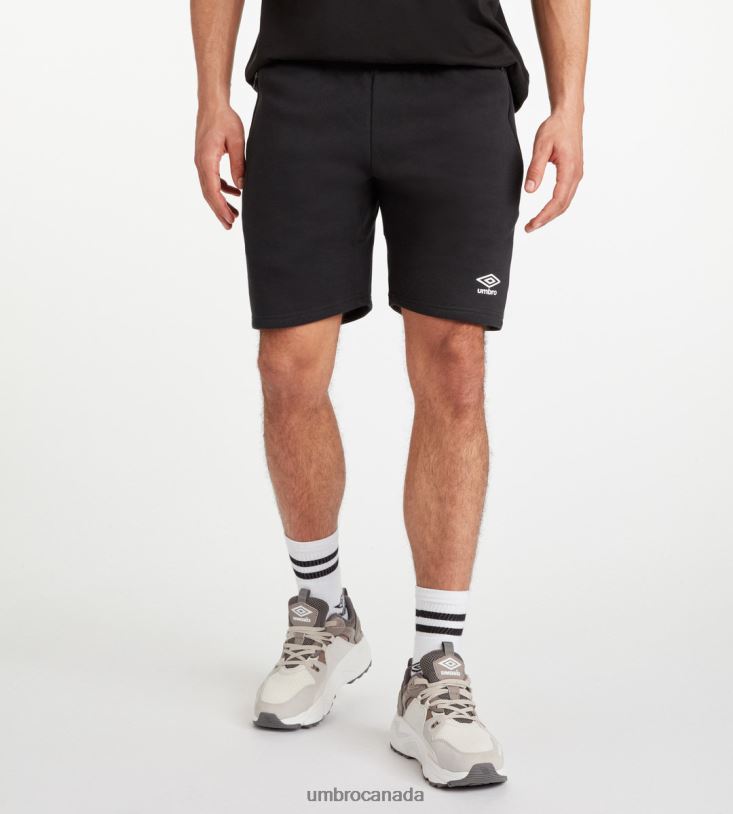 Black/White Clothing Club Leisure Jog Short Men Umbro 262Z8207