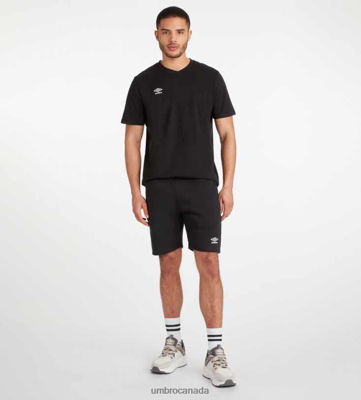 Black/White Clothing Club Leisure Jog Short Men Umbro 262Z8207