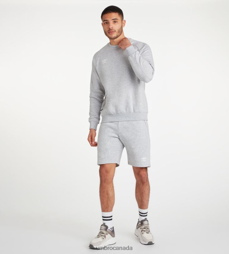 Grey Marl/White Clothing Club Leisure Jog Short Men Umbro 262Z8206