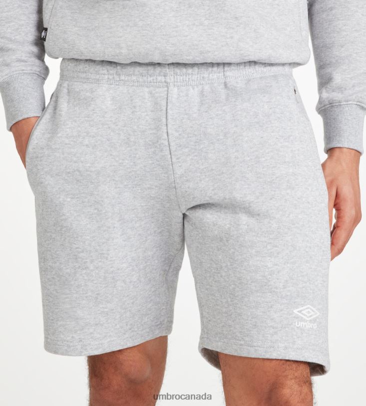 Grey Marl/White Clothing Club Leisure Jog Short Men Umbro 262Z8206