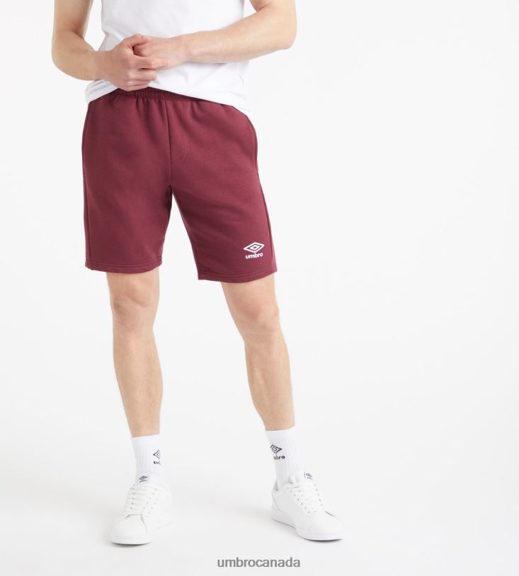 Merlot/White Clothing Active Style Jog Short Men Umbro 262Z8204