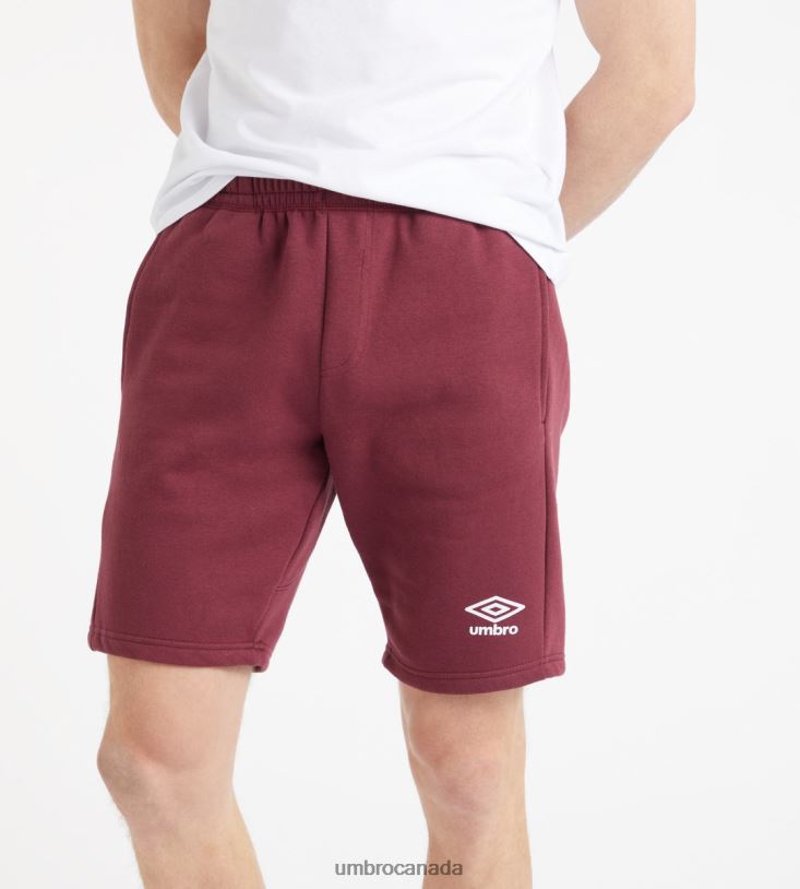 Merlot/White Clothing Active Style Jog Short Men Umbro 262Z8204