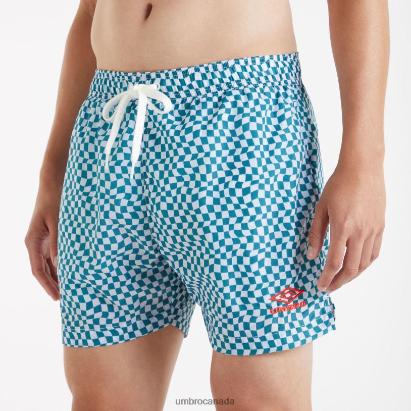 Shaded Spruce/Brilliant White Clothing MTV Swim Short Men Umbro 262Z8203