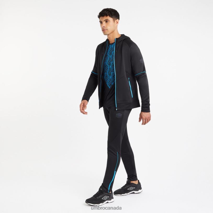 Black/Malibu Blue Clothing Pro Training FZ Hoodie Men Umbro 262Z899