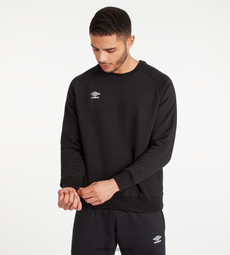 Black/White Clothing Club Leisure Sweat Men Umbro 262Z8138