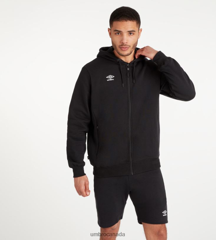 Black/White Clothing Club Leisure ZT Hoodie Men Umbro 262Z8134