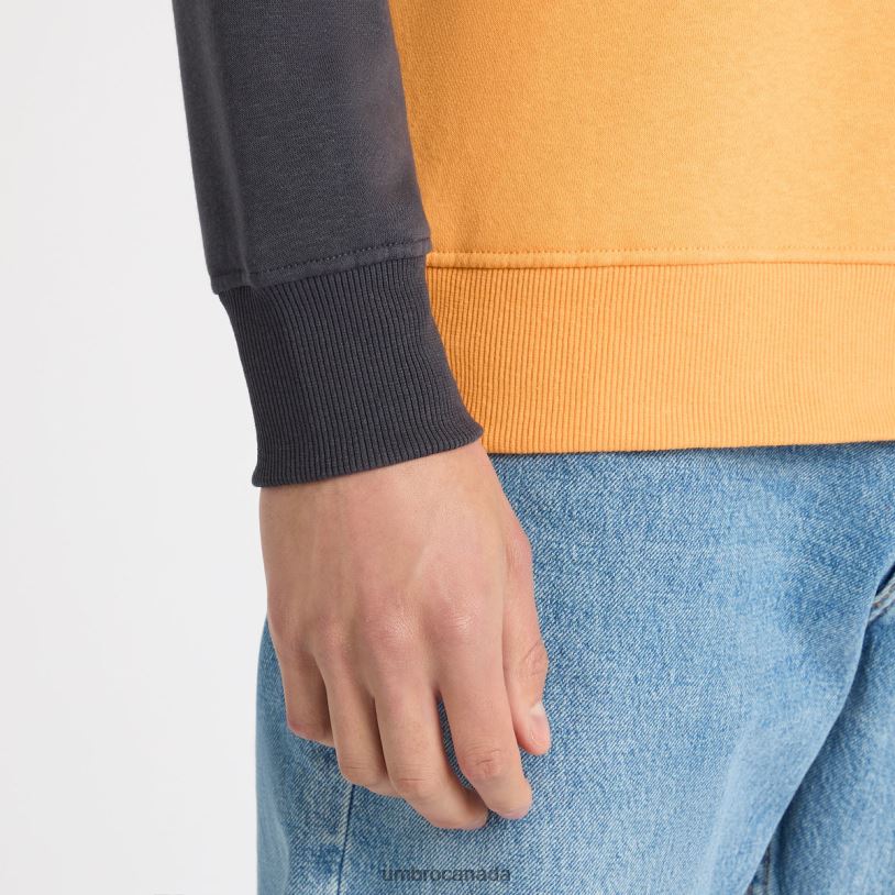 Blazing Orange/Collegiate Blue Clothing Core Raglan Sweat Men Umbro 262Z8113