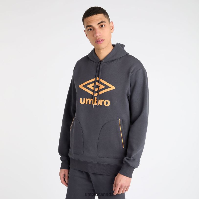 Collegiate Blue/Blazing Orange Clothing Core Hood Men Umbro 262Z8119