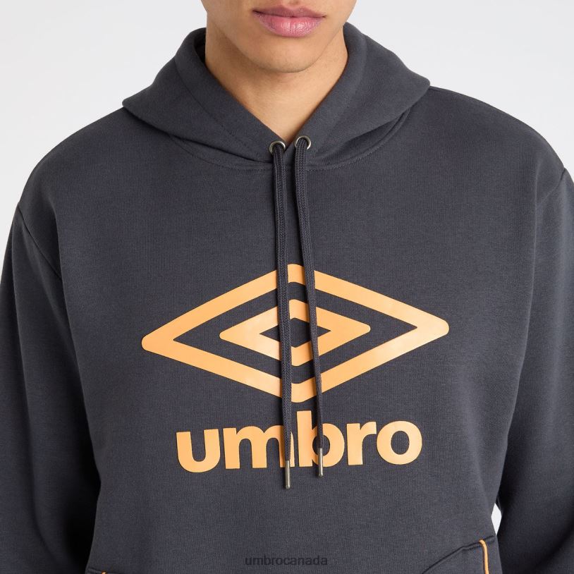 Collegiate Blue/Blazing Orange Clothing Core Hood Men Umbro 262Z8119