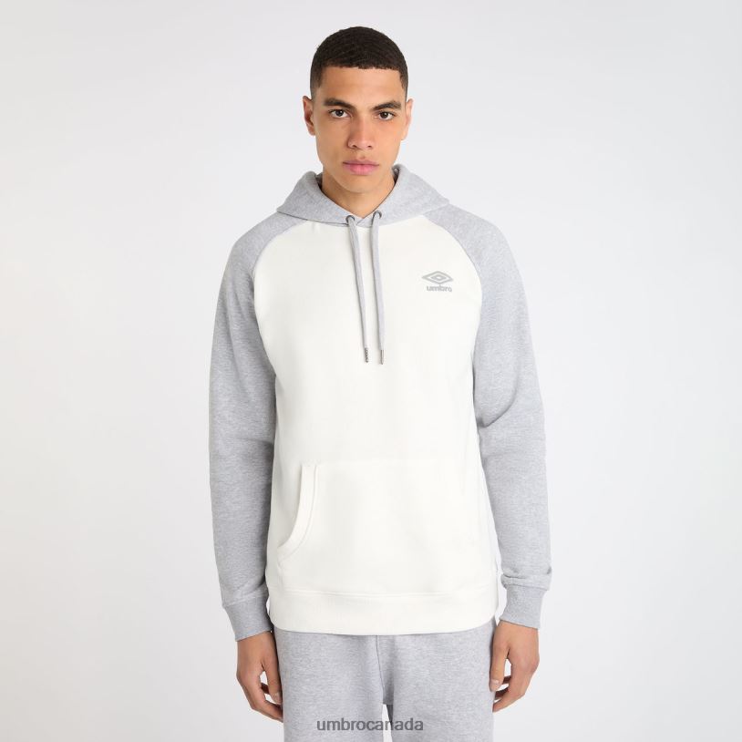 Ecru/Grey Marl Clothing Core Raglan Hood Men Umbro 262Z8122