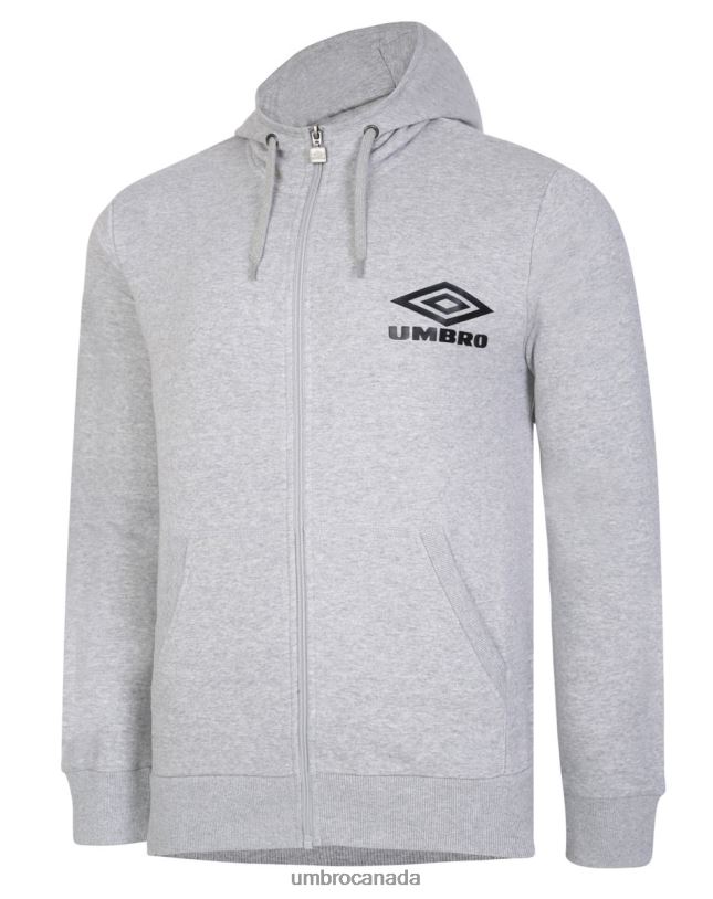 Grey Marl/Black Clothing Diamond ZT Hood Men Umbro 262Z8143
