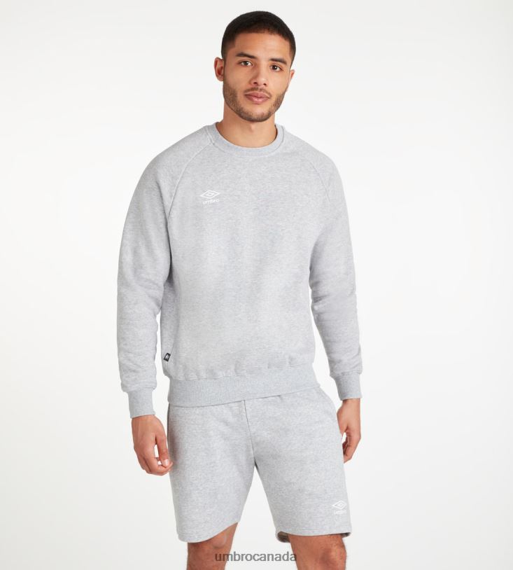 Grey Marl/White Clothing Club Leisure Sweat Men Umbro 262Z8139