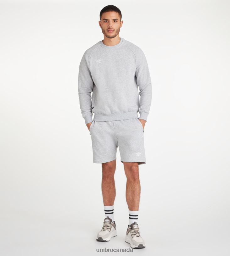 Grey Marl/White Clothing Club Leisure Sweat Men Umbro 262Z8139