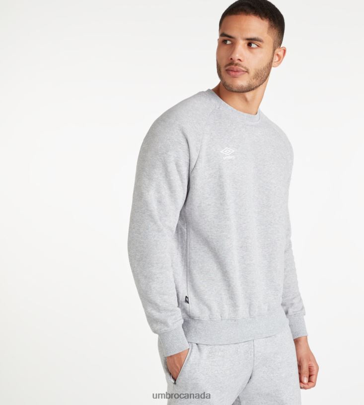 Grey Marl/White Clothing Club Leisure Sweat Men Umbro 262Z8139
