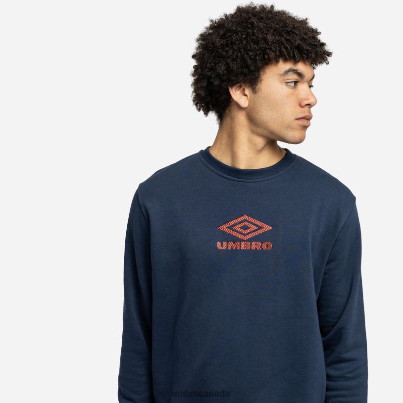 Indigo Mood/Hot Sauce Clothing Diamond Sweat Men Umbro 262Z8147