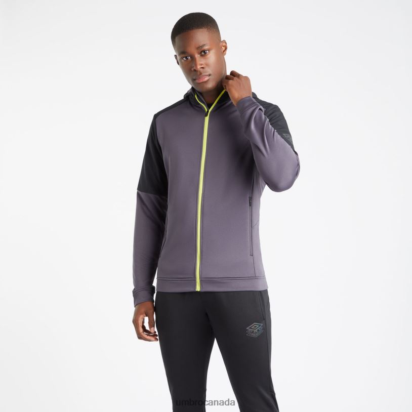 Periscope/Black/Limeade Clothing Pro Training Hybrid FZ Hoodie Men Umbro 262Z8150