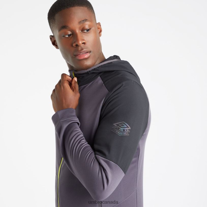 Periscope/Black/Limeade Clothing Pro Training Hybrid FZ Hoodie Men Umbro 262Z8150