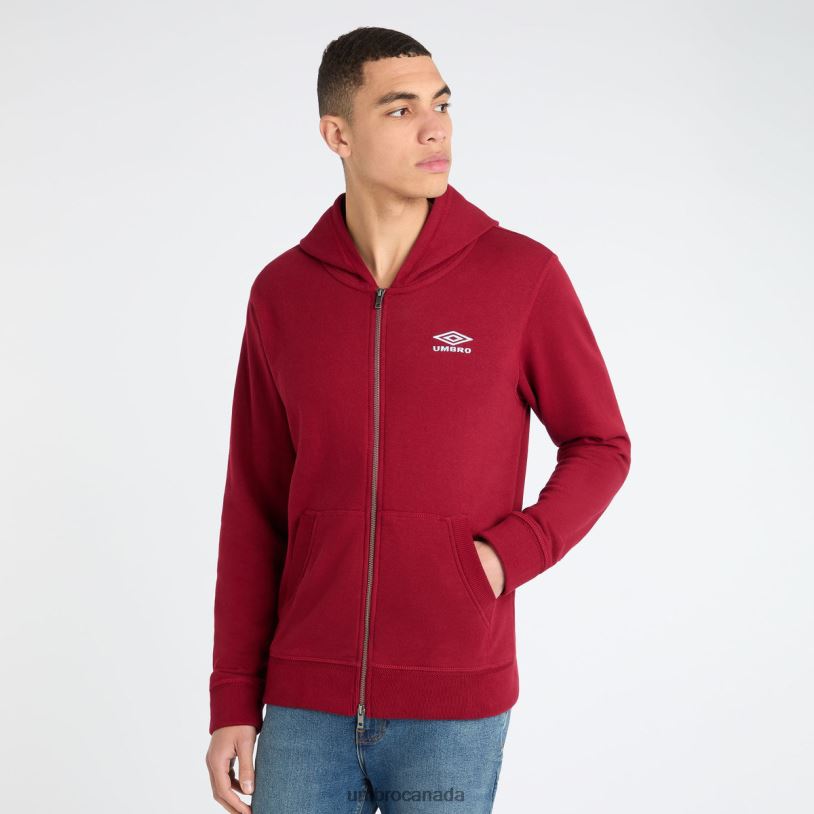 Rhubarb/Angel Falls Clothing Zip Hoodie Men Umbro 262Z8107