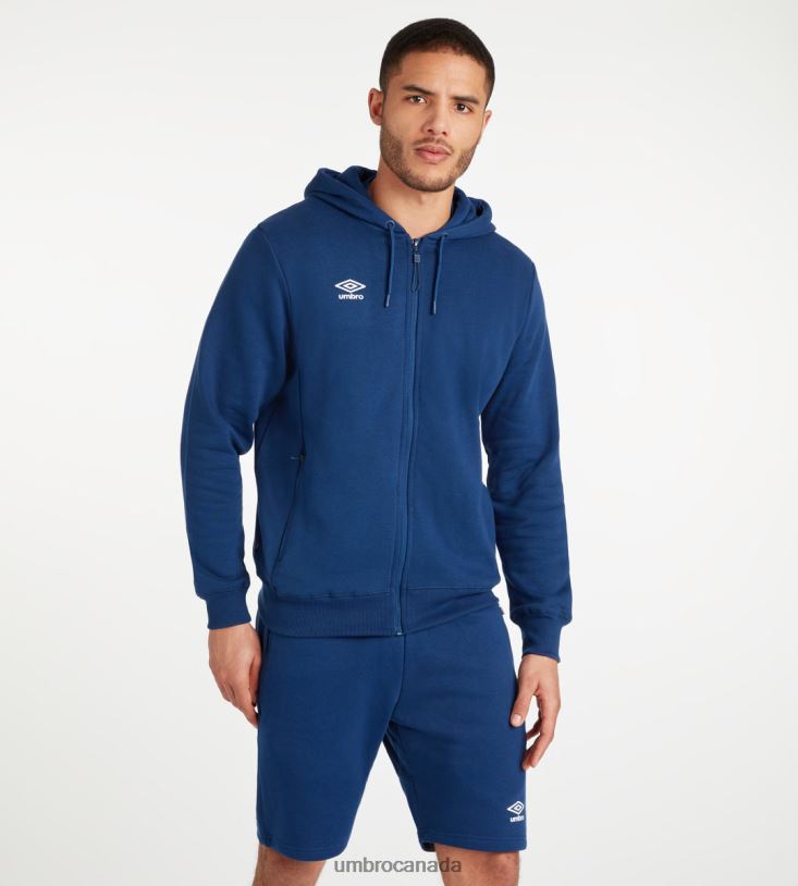 TW Navy/White Clothing Club Leisure ZT Hoodie Men Umbro 262Z8133