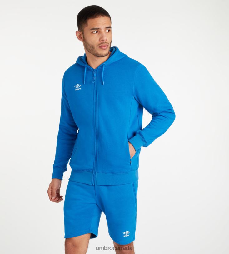 TW Royal/White Clothing Club Leisure ZT Hoodie Men Umbro 262Z8136