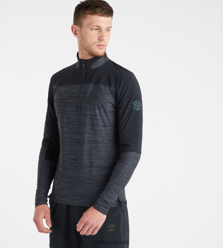 Black/Carbon Clothing Pro Training Elite Training Half Zip Men Umbro 262Z892