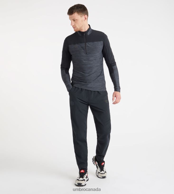 Black/Carbon Clothing Pro Training Elite Training Half Zip Men Umbro 262Z892